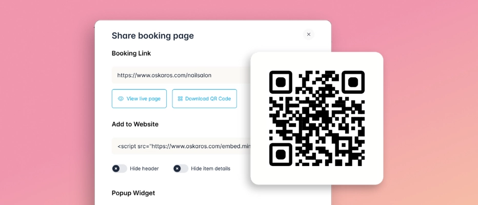 QR Code, Embed, or Standalone Page