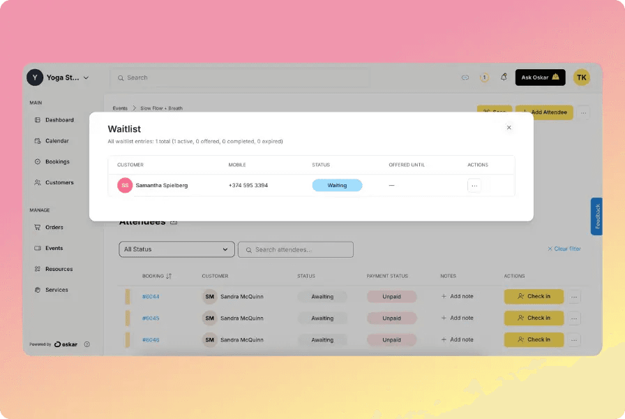 Booking System with Waitlist: Build Your Own Wait Page with Oskar Booking System with Waitlist: Build Your Own Wait Page with Oskar